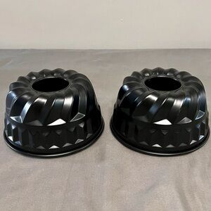VTG Set Of 2 Kaiser Metal Bundt Cake Pans Jello Mini Mold Bakeware 6.75x3.75”